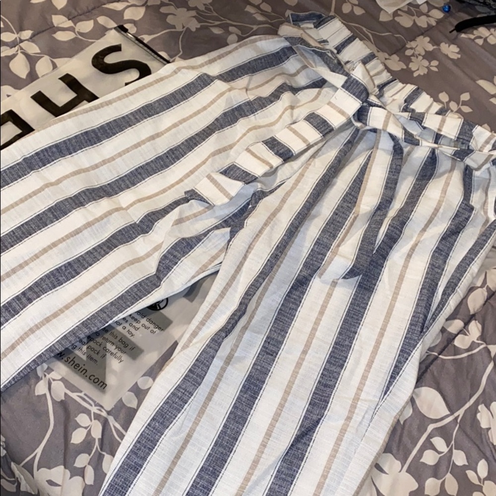 Stripe print pants